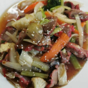 BBQ Pork with Plum Sauce &amp; Veggies